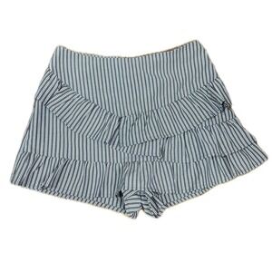Hallelu Clothing Co Striped Mini Skort Boutique Preppy Ruffle Skort Size Medium